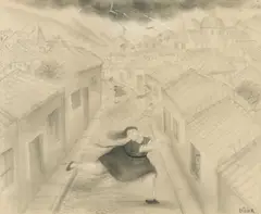 Fernando Botero, Untitled, 1976, Pencil and gouache on paper on card