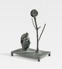 Walter Dahn, Untitled, 1986, Bronze with black-green patina. Approx