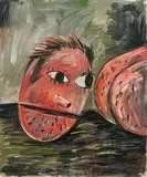 Walter Dahn, Untitled, 1983, Oil on nettle