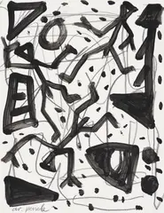 Untitled by A. R. Penck, Acrylic and pencil on paper, sold May 2025