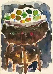 Marwan, Untitled, 2004, Book with 8 watercolours and pencil, partly sketchy, on paper
