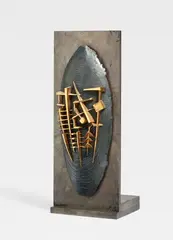 Arnaldo Pomodoro, Scudo, IV, studio, 1991, scultura in bronze and ferro