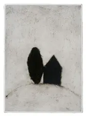 Loic Le Groumellec, Mégalithe et Maison, 2002, Gloss paint on canvas