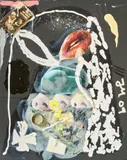 Jonathan Meese, Immunsystem Inneres Auge, 2009, Mixed media and collage on canvas
