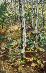 Karl Hagemeister, Birkenwald, 1889, Oil on canvas