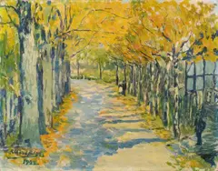 Richard Bloos, Allee, 1922, Ol on canvas