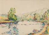 Armand Guillaumin, Le Creuze (Le Barrage de Génétin), Circa 1910, Pastel chalks on paper