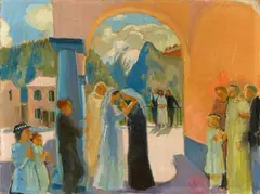 Maurice Denis, Visitation à Finhaut, Circa 1934, Oil on artist's board