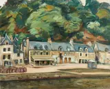 Othon Friesz, Maisons au bord de la rivière, 1936, Oil on canvas