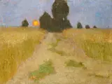 Walter Ophey, Landschaft mit Mond, 1906, Oil on canvas