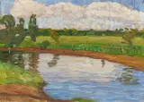 Otto Modersohn, Die Wümme, 1911, Oil on artist's board
