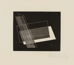 László Moholy-Nagy, Planes Intersecting, Circa, Original woodcut on fine wove paper