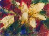 Magnolien by Christian Rohlfs, 1933, Water tempera on thick handmade Japan paper, sold May 2025