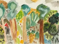 Ernst Wilhelm Nay, Landschaft, 1941, Watercolour on watercolour paper