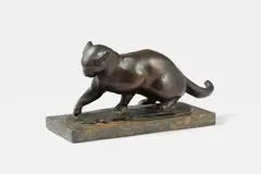 Richard Scheibe, Spielende Katze, 1960, Bronze