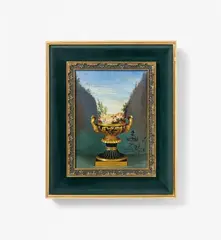 Salvador Dalí, Vase à l'infini, 1971, Oil on poster print, laid down on canvas