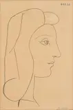 Profil de femme by Pablo Picasso, 1947, Original lithograph on wove paper with watermark "ARCHES", sold May 2025