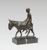 August Gaul, Eselreiter, 1912, Bronze