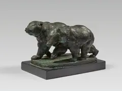 August Gaul, Laufende Bären (Zwei trabende Bären), 1915, Bronze