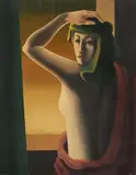 Heinrich Hoerle, Mädchen am Fenster, 1929, Oil on canvas