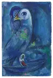 Marc Chagall, L'Oiseau bleu, 1952, Tempera, gouache, white bodycolour, and brush and India ink on firm watercolour card with barely legible watermark "[...] FRANCE"