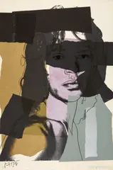 Mick Jagger by Andy Warhol, 1975, Colour screenprint on card, sold May 2025