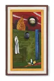 Franz Radziwill, Die grüne Planke mit Hut, 1969, Oil on canvas on wood