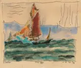 Lyonel Feininger, Fischer-Kutter, 1922, Watercolour, gouache and India ink on fibrous laid paper