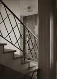Hugo Schmölz, Untitled (staircase), 1930s, Vintage ferrotyped gelatin silver print on Agfa-Rapid paper