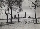 Zeche im Winter bei Essen by Albert Renger-Patzsch, 1929, Vintage gelatin silver print on Agfa-Brovira paper, sold May 2025