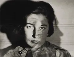 Self portrait (Double exposure with Horst Schade) by Gisèle Freund, 1933, Gelatin silver print, printed later, sold May 2025
