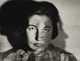 Gisèle Freund, Self portrait (Double exposure with Horst Schade), 1933, Gelatin silver print, printed later