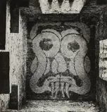 Gisèle Freund, Diego Rivera construit sa tombe, c. 1951, Vintage gelatin silver print