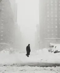 Ted Croner, Blizzard, New York City, 1947, Gelatin silver print, printed later