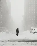 Ted Croner, Blizzard, New York City, 1947, Gelatin silver print, printed later