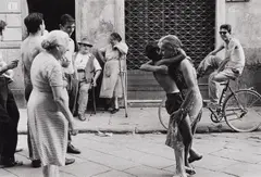 Will McBride, Grandma Embracing boy, Via di Camaldoli, Florence, 1957, Gelatin silver print on Agfa paper, printed 1992 or