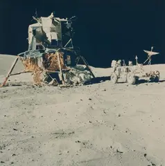 Nasa, Apollo 15. Apollo 16, 1971. 1972, 4 vintage photographs: 3 chromogenic prints on Kodak paper, 1 gelatin silver print