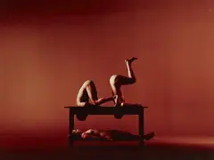 Jürgen Klauke, Annährungsakrobatik, 1996, Chromogenic print on aluminium composite panel, printed