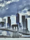 Abe Frajndlich, Brooklyn Bridge and World Trade Center, Lower Manhattan