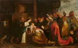 copy after Peter Paul Rubens, The Adoration of the Magi, Oil on panel (parquetted)