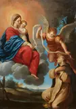 Madonna and Child with St Dominic by Probably The Carracci Family Workshop 17th century, Oil on copper, sold May 2025