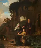 Jan Adriaensz van Staveren, Hagar and Ismael, Oil on canvas (relined)