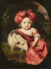 Portrait of a Boy with a Lamb by Nicolaes Maes, Oil on canvas, sold May 2025