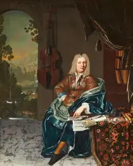 Abraham van der Eyk, Portrait of a Musician, Oil on panel