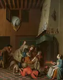 Peter Jacob Horemans, The Pancake Baker, Oil on canvas
