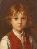 Franz Defregger, Portrait of a Boy, Oil on canvas