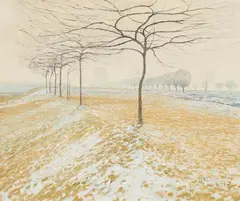 Max Clarenbach, Winter Landscape, Oil on canvas