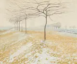 Max Clarenbach, Winter Landscape, Oil on canvas