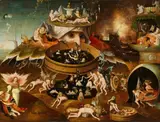 The Vision of Tondalus by follower of Jheronimus Bosch, Oil on panel (parquetted), sold May 2025