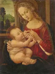 Lorenzo di Credi, Madonna Lactans, Oil on walnut panel